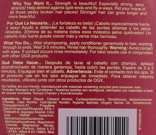 Vista 3 de Ogx Aceite de queratina acondicionador 13 onzas (13.0 fl oz) (paquete de 3)