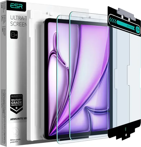 Vista 20 de ESR Protector de pantalla para iPad Pro de 11 pulgadas (2022/2021/2020/2018), protector de pantalla para iPad Air 5/4, película de vidrio templado