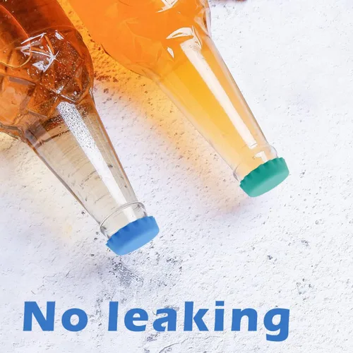Vista 5 de 24 tapas de botella de goma de silicona, 12 colores reutilizables para cerveza casera, refrescos, botella de vino, botella de cerveza, botellas
