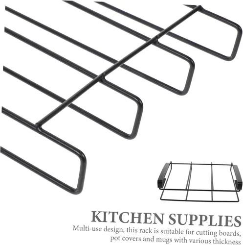 Vista 8 de BESTonZON Estante colgante de acero inoxidable para tabla de cortar, negro, 20 pulgadas