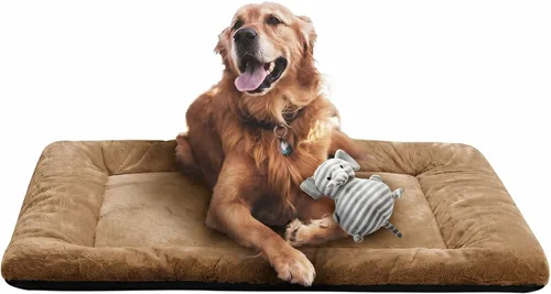 Vista 11 de Alfombrilla de cama para jaula de perro para perros extra pequeños. Cama de jaula de perro ultra suave. Alfombrilla de perrera lavable y Rosa