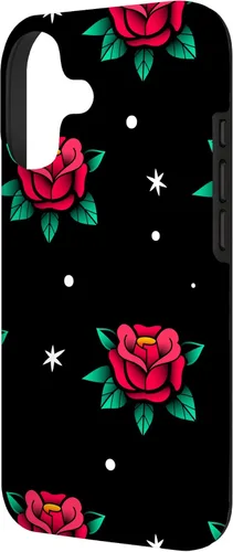 Vista 2 de Roses Fifties Black Red Rockabilly Pinup Rose Retro Fashion Case for iPhone 17
