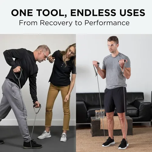 Vista 4 de THERABAND Latex Resistance Tubing, Red, Medium Level 2, 100 ft Roll, Professional Grade Resistance Band for Exercise, Upper and Lower Body Workouts