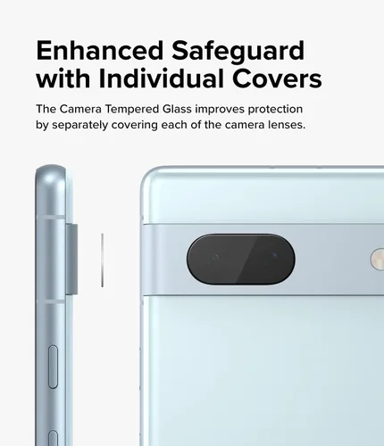 Vista 8 de Ringke Fusion - Funda compatible con Google Pixel 7a [transparente mate] + cristal de lente de cámara compatible con Google Pixle 7a