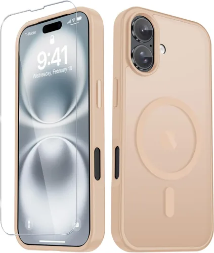 Vista 71 de YENAPOON Funda magnética mate para iPhone 13 Pro, color negro