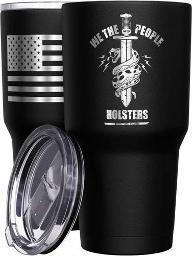 Vista 36 de We The People Holsters - Vaso térmico de 30 onzas, 0% Liberal, Negro