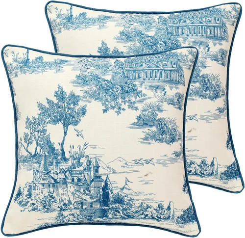Vista 45 de patdrea Fundas de almohada de diseño floral vintage para sofá, fundas de almohada de lino marrón amarillo con patrón de pájaro y rosa, cojín