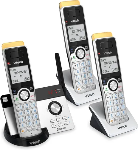 Vista 12 de VTech IS8128-51 - Teléfono inalámbrico DECT 6.0 de 5 manos con alcance superlargo para el hogar, con contestador automático, alcance de hasta 2300