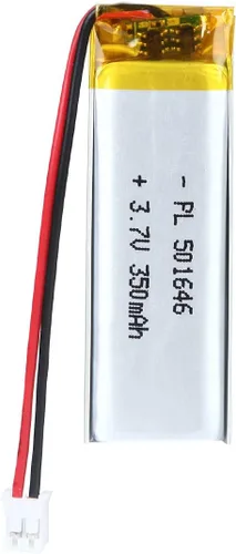 Vista 53 de Batería de 3.7V 120mAh 551521 Polímero de Litio Ion Recargable Li-ion Li-Po con Conector 2P PH 2.0mm Pitch