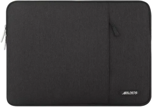 MOSISO Funda vertical de poliéster con bolsillo para laptop de 11.6 a 12.3 pulgadas, para computadora MacBook Air 11.6, Acer, HP, Dell, Lenovo, Negro