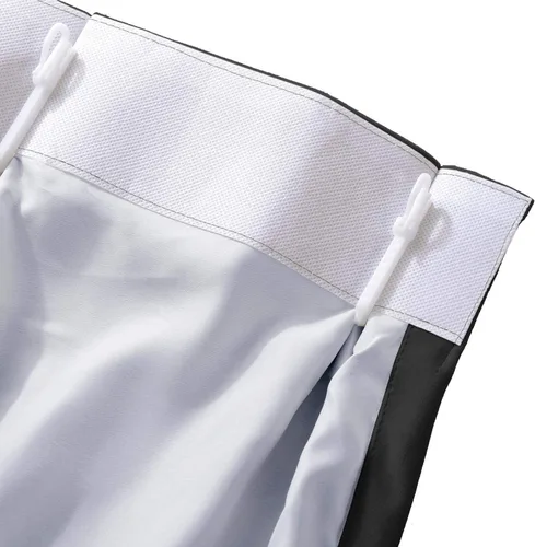 Vista 4 de ChadMade Cortina blackout de terciopelo para cine en casa, panel plisado de 84 pulgadas de ancho x 108 pulgadas de largo (1 panel), para auditorio