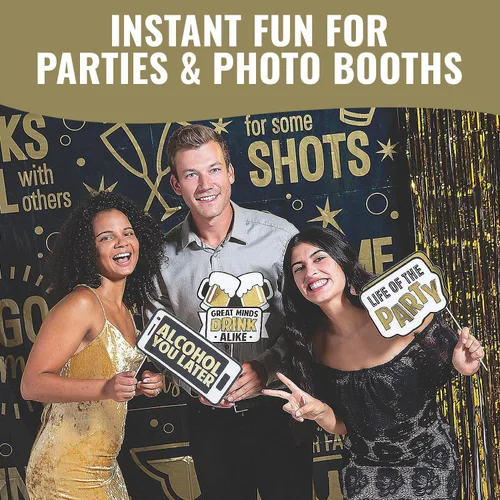 Vista 3 de Fun Express Accesorios para cabina de fotos para fiestas de bebida, 12 piezas