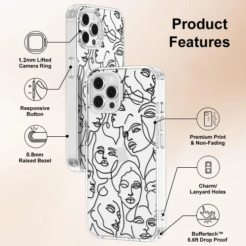 Vista 6 de MOSNOVO - Funda para iPhone 12/12 Pro, protección Buffertech de grado militar contra caídas (6.6 pies), antidesprendimiento, poliuretano Transparente