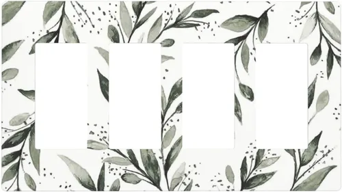 Vista 88 de Placa de pared dúplex de receptáculo de dispositivo de 1 gang de madera envejecida blanca gris con veta de tablón, cubierta de enchufe eléctrico