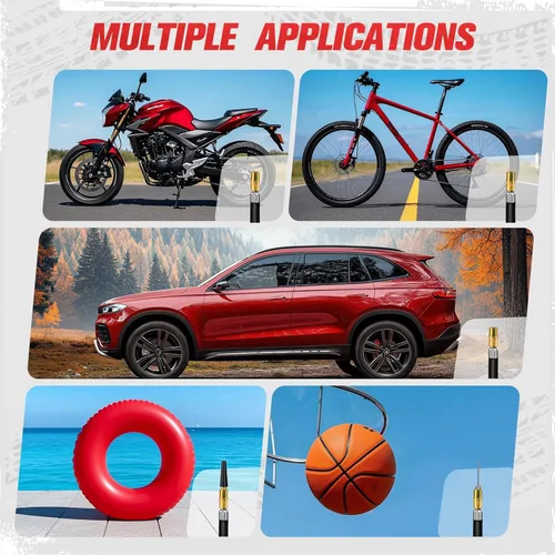 Vista 7 de AVID POWER 12V DC Tire Inflator Portable Air Compressor, Compact Air Pump w/Copper Motor, Easy Operation 12V Tire Pump w/Carrying Case & 3 Adapters