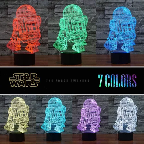 Vista 3 de Manco 3 Pattern 16 Colors 3D Night Light Birthday Gifts for Fans