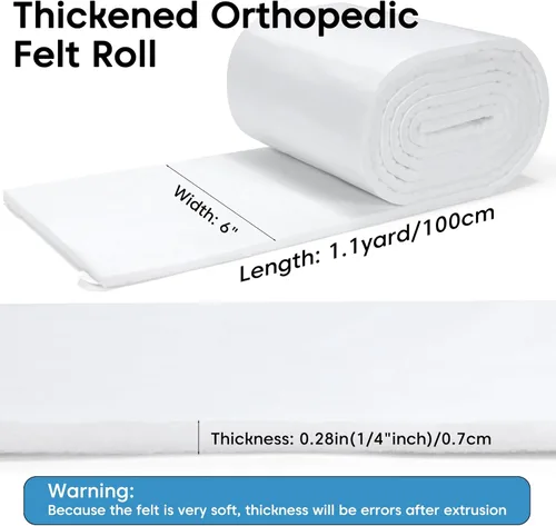 Vista 2 de Pllieay Rollo de fieltro ortopédico, Blanco