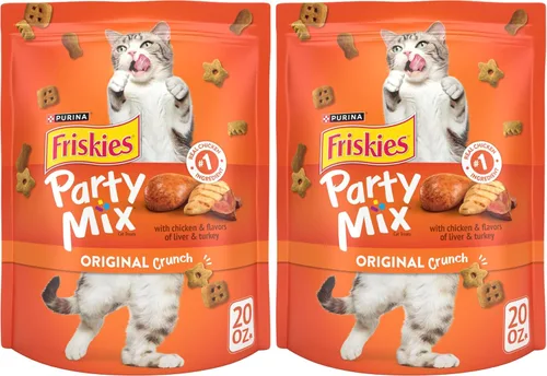 Vista 15 de Purina Friskies - Golosinas para gatos, Party Mix Original Crunch - Bolsa de 30 onzas