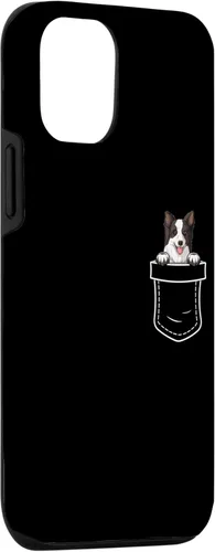 Vista 3 de Funda para el pecho del perro Border Collie para iPhone 14 Pro