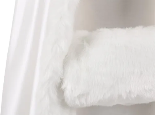 Vista 6 de WOWBRIDAL Capa nupcial de 57 pulgadas para mujer, capa de boda con manopla, longitud hasta el suelo