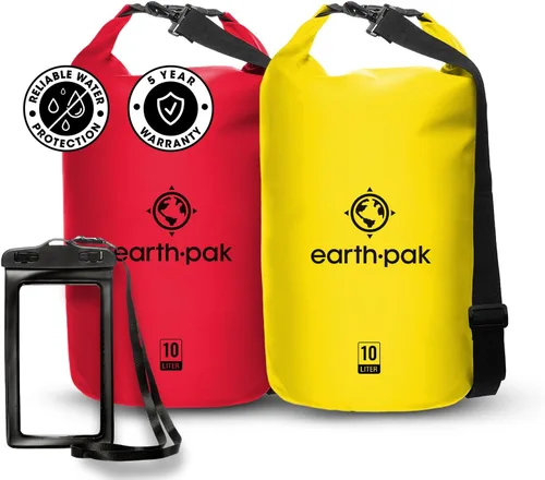 Earth Pak Bolsa seca impermeable – Mochila impermeable enrollable que mantiene el equipo seco para kayak, playa, rafting, canotaje, senderismo,