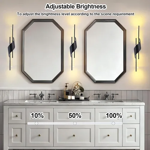 Vista 4 de camuucci Battery Operated Wall Sconces Set of Two,Modern Wireless Wall Lights,LED Rechargeable 20000mAh Not Hardwired Remote Control Dimmable Wall