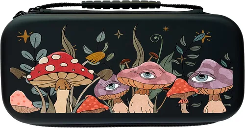 Vista 3 de Mushrooms Case for Nintendo Switch Cute Cool Groovy Switch OLED Bag Console Games Funda protectora de viaje para Nintendo Niñas Niños MB292