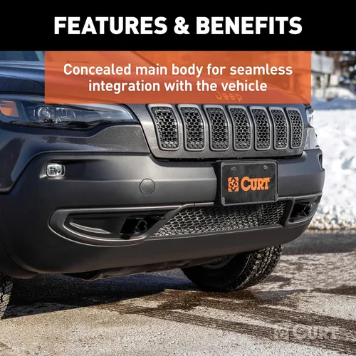 Vista 4 de CURT 70103 Soportes de placa base de barra de remolque personalizados para remolque de bote, se adapta a Jeep Cherokee seleccionado