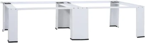 Vista 4 de GOLINPEILO Soporte doble para lavadora, pedestal de lavandería resistente para lavadora y secadora sin cajón, eleva tu lavadora y secadora, soporte