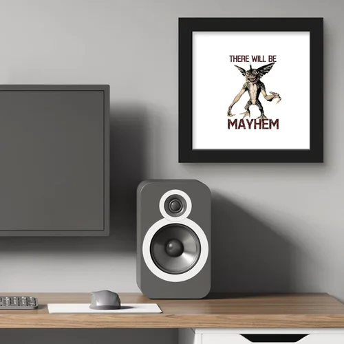 Vista 5 de Trends International Gallery Pops Gremlins - There Will Be Mayhem - Arte de pared, versión enmarcada negra, 12 x 12 pulgadas