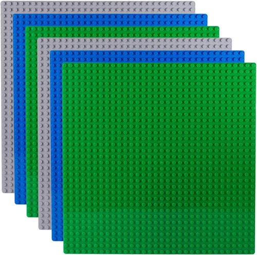 Vista 6 de Apostrophe Games Placa base de carretera – Placas base de bloques de construcción premium compatibles con todas las principales marcas – 2 placas