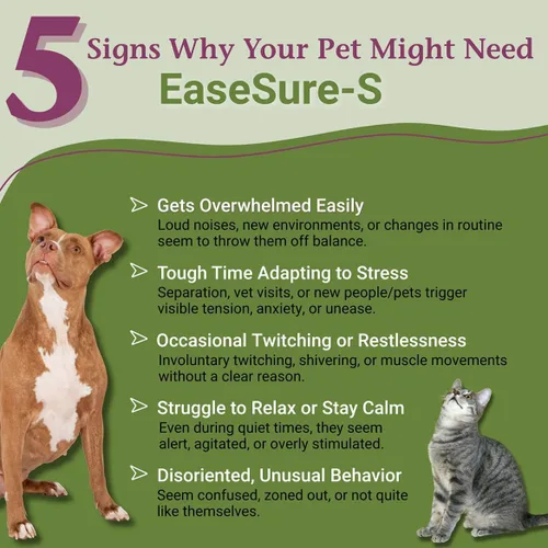 Vista 2 de PetAlive EaseSure-S - Suplemento de hierbas totalmente naturales para los síntomas de las convulsiones de mascotas - Reduce los movimientos