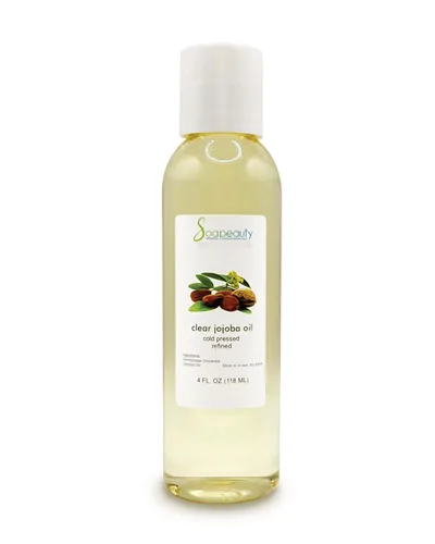 Soapeauty Aceite de jojoba transparente | 100% puro y natural | refinado, prensado en frío, sin hexano | Aceite hidratante para piel, cara, cabello