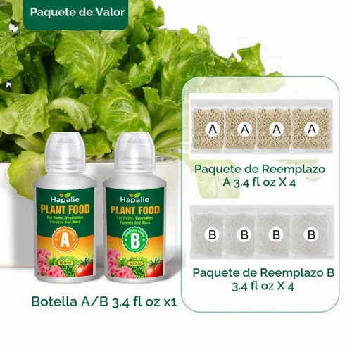 Vista 2 de Nutrientes hidropónicos, 33.8 fl oz alimento líquido vegetal para jardines Nutrientes líquidos para hierbas, verduras y flores. Compatible