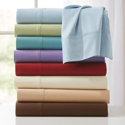 Vista 5 de BrylaneHome Bed Tite 300 Thread Count Sheet Set - Twin, Blue Floral
