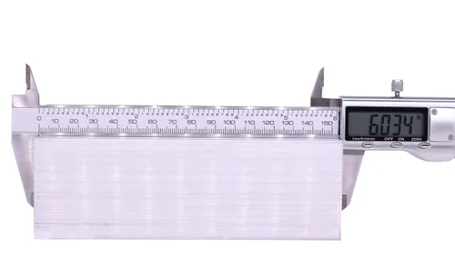 Vista 3 de Barra plana de aluminio cuadrado de 2" (50mm) X 2" (50mm) de 6" de largo, placa de uso general 2" 6061, material de moledor sólido T6511 nuevo