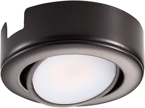 Vista 3 de GETINLIGHT Inlight - Paquete de 4 luces de disco, acabado bronce, blanco cálido 2700K