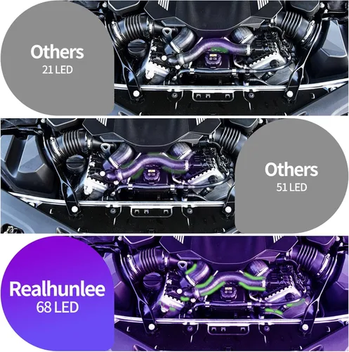 Vista 3 de Detector de fugas de tinte UV para aire acondicionado, kit de herramientas de detección de fugas de tinte UV de CA para auto, 68 LED A/C, detector