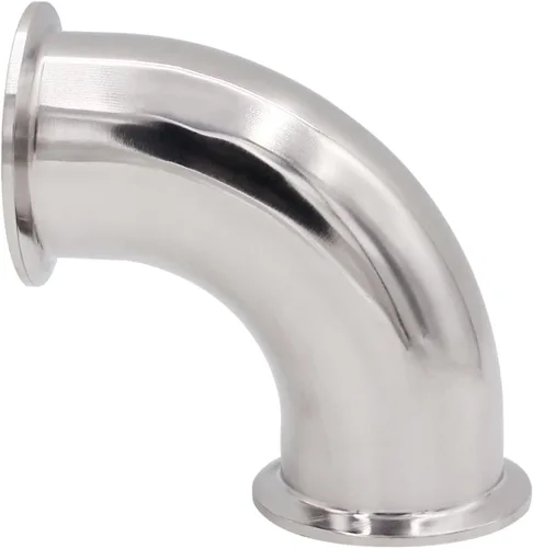 Vista 17 de DERNORD Paquete de 2 tubos de 1 "OD codo de 90 grados de montaje de tubería sanitaria SS304 Tri Clamp 1.5 pulgadas