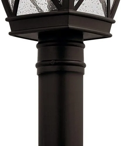 Vista 3 de Kichler Tangier - Luz de poste para exteriores de 19.75 pulgadas con cristal transparente sembrado en bronce antiguo
