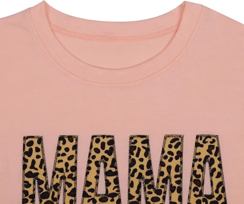 Vista 6 de EGELEXY Sudaderas con bordado para mamá, blusa con cuello redondo y manga larga para mujer