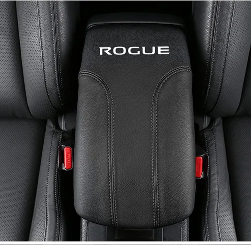 Vista 3 de XITER Protector de funda para reposabrazos de automóvil, 1 almohadilla de cuero para consola central para Nissan Rogue 2014-2020, 2017-2022 Rogue