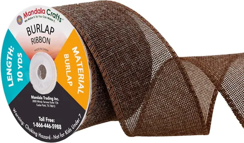 Vista 68 de Mandala Crafts Cinta de arpillera negra de 1 pulgada de ancho para manualidades, rollo de 20 yardas de cinta rústica de arpillera para coronas