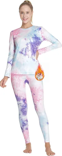 Vista 30 de MANCYFIT - Conjunto de ropa interior térmica para mujer, con forro polar, ultra suave Beige