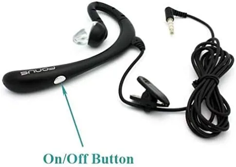 Vista 4 de Auriculares mono con cable con micrófono de 0.138 in para Moto G Power (2020), micrófono manos libres para Motorola Moto G Power (2020)