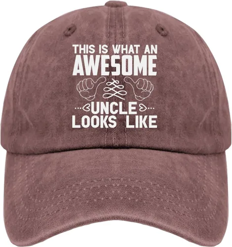 ODCRAT This is What an Awesome Uncle Looks Like Hat Mama Hat Pigment Black Gifts for Her Beach Hats
