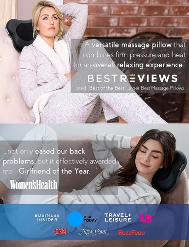 Vista 9 de Zyllion ZMA-13 Shiatsu Pillow Massager y ZMA-25 8-Node Shiatsu Pillow Massager Bundle (negro)