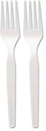 Vista 8 de Dixie, tenedor de poliestireno de peso medio, 6.31 pulgadas de largo (estuche de 1000), Negro, 10