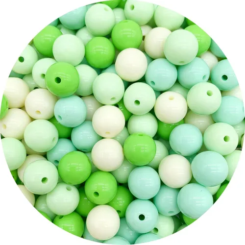 Vista 41 de BONNY BOXX 2000 piezas 4 mm cuentas redondas de acrílico de zafiro suave, bolas de plástico de chicle de burbujas, cuentas gruesas de bolas de Azul