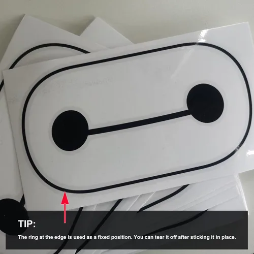 Vista 4 de Pegatinas VR 12 unidades, calcomanías para auriculares, Baymax para Oculus Quest 2, calcomanías adhesivas para auriculares MetaQuest, accesorios